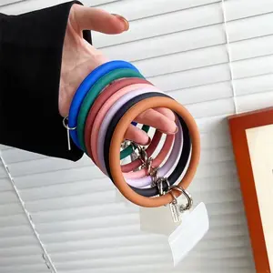 Random Color 2pcs Phone Lanyard Phone Accessory Creative Large Round Phone Case Holder Anti-Drop Wristband Phone Strap Keychain Universal Hanging Decor Phone Charms