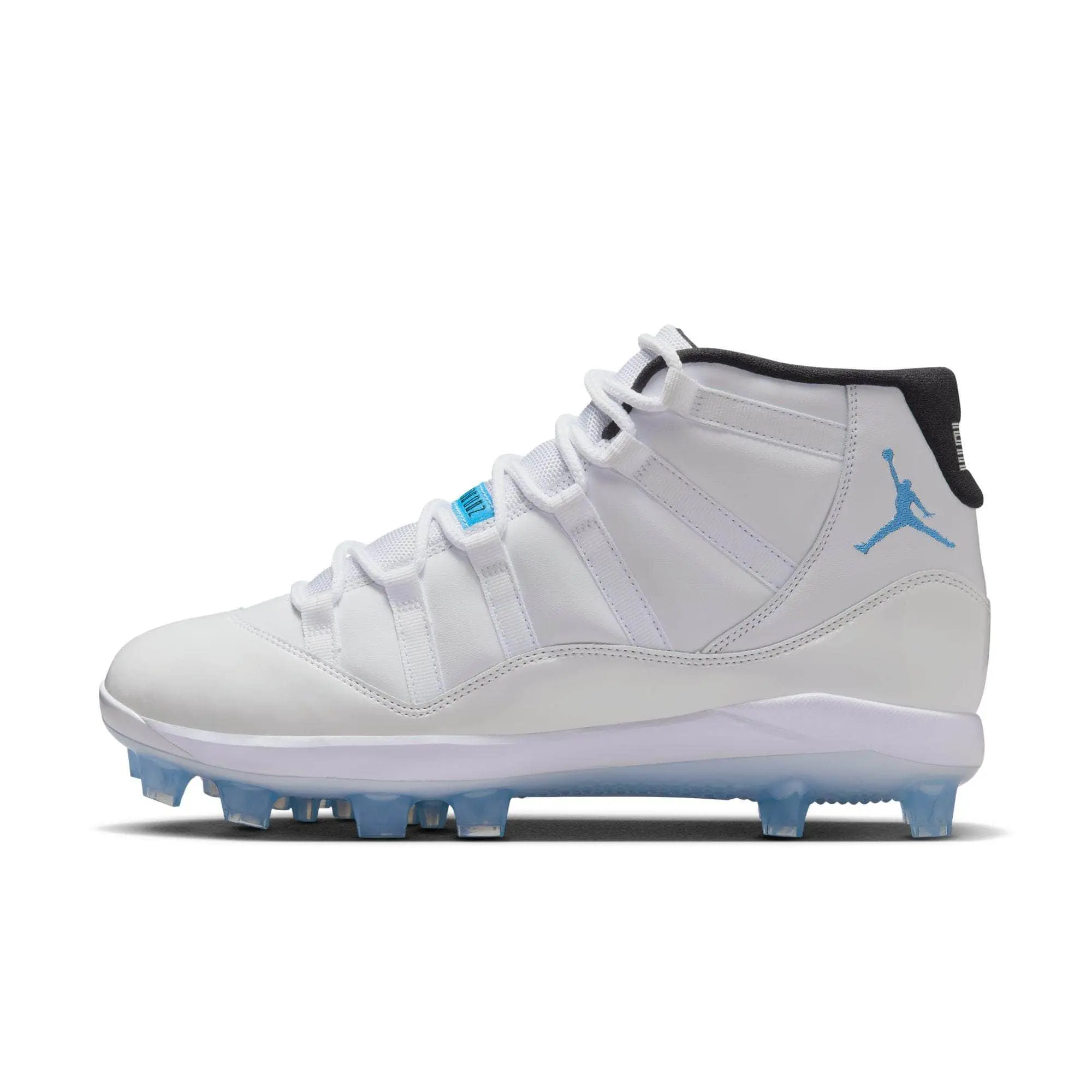 Air Jordan Men's 11 Retro Mid "Legend Blue" Baseball Cleats - High-Top Genuine Leather Shoes with Molded Studs for Durable Traction, High Top Shoes