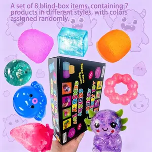 8-piece malt sugar squeeze toy blind box with 7 different designs. Slow rebound for stress relief. Creative way to express yourself. Great party gift. Stress Relief Fidgeting