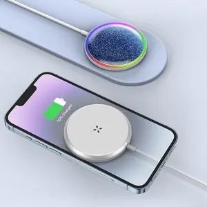 15W MagSafe Wireless Charger with Copper Coil – Fast Magnetic iPhone Charger, Smart Temperature Control & Battery Protection, Efficient Power Delivery for Home & Office, Compatible with iPhone 14/13/12 Series & AirPods, Portable Charging Pad