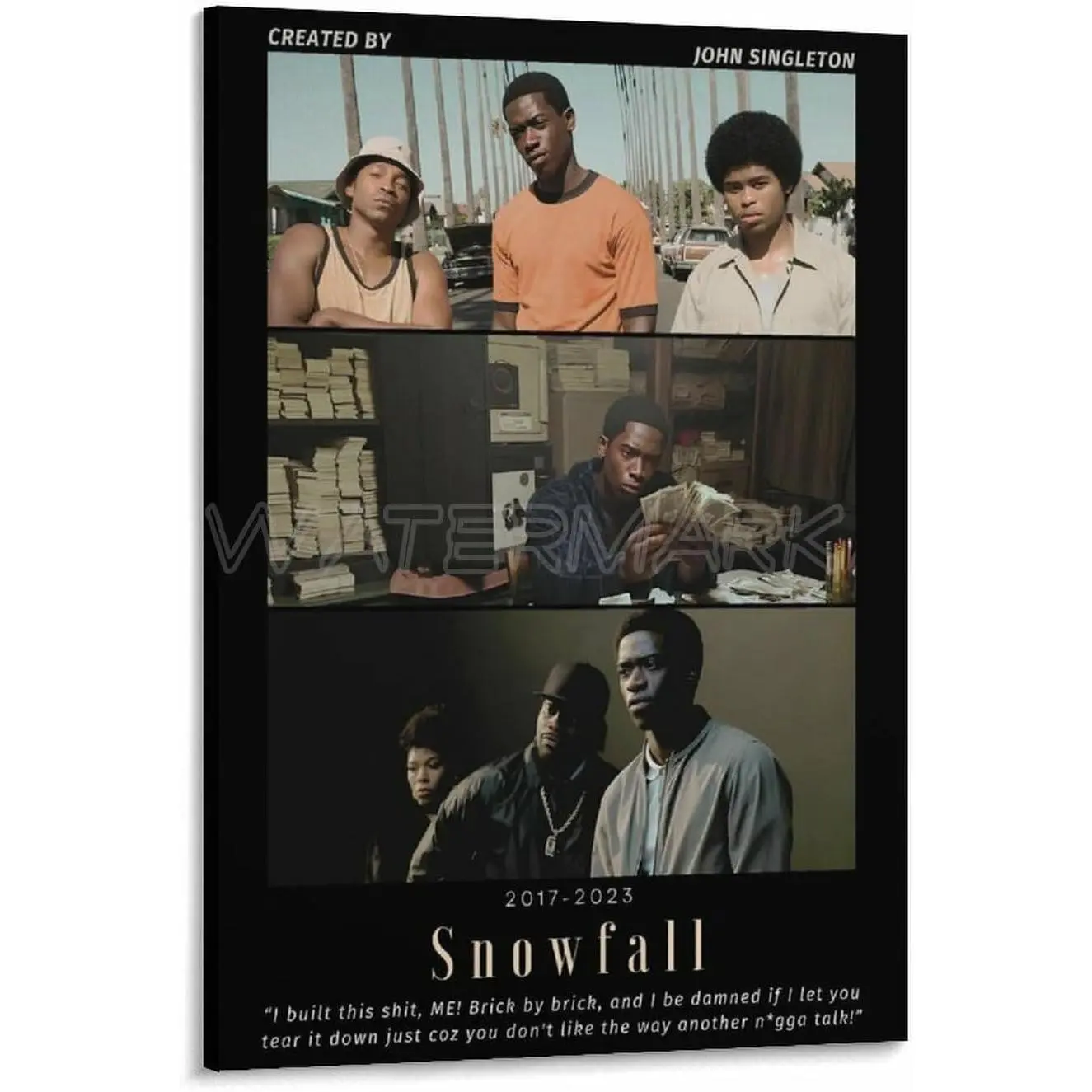 Snowfall Franklin Saint Vintage Poster 2 Canvas Painting Wall Art Poster for Bedroom Living Room Decor