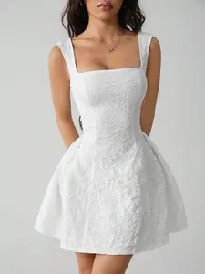 White Sundress: Sleeveless Midi Dress for Women - Casual Summer Outfit