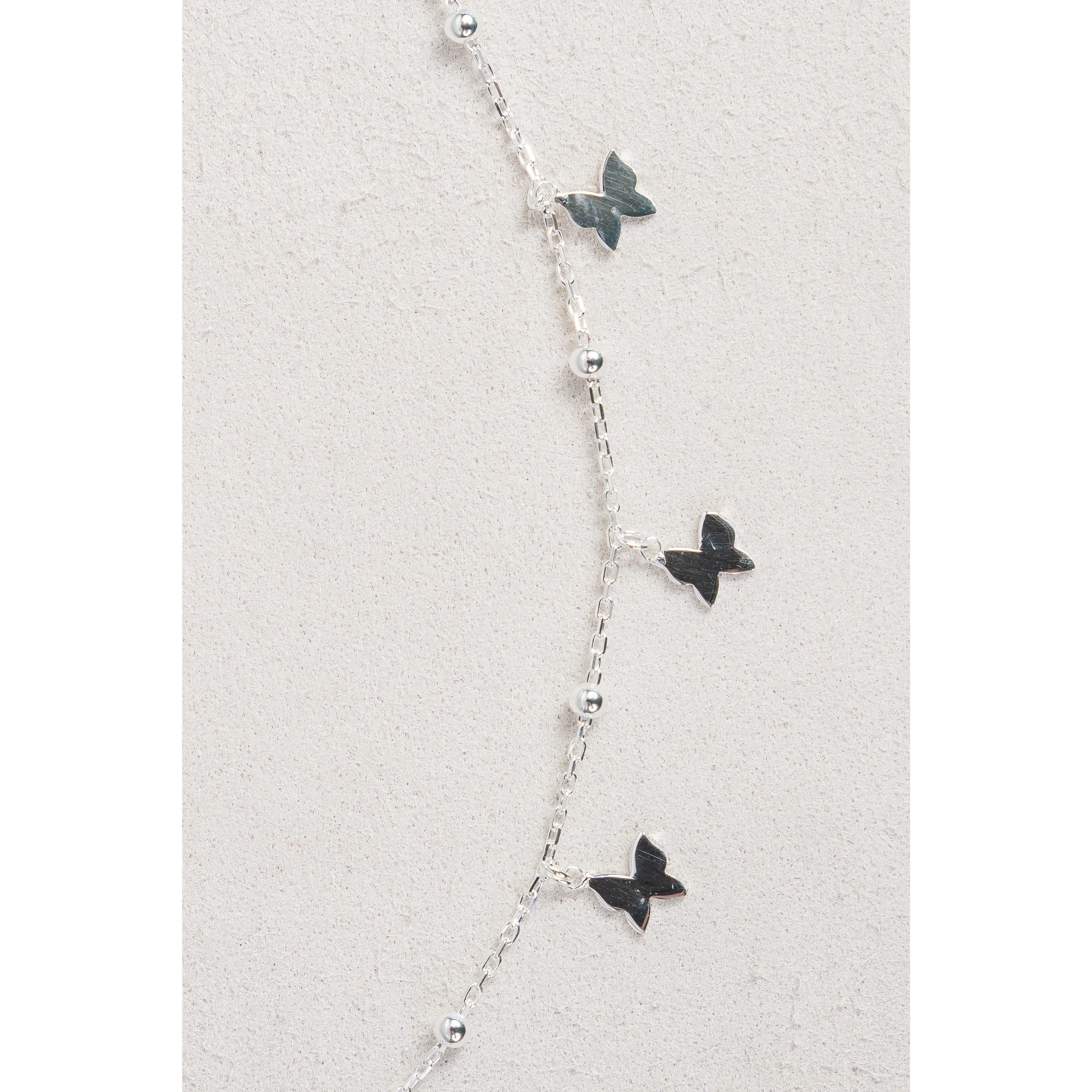 Pulsera Elegante de Dijes de Mariposa - Cadena de Plata 925 con Dijes de Mariposa - Perfecta para Uso Diario