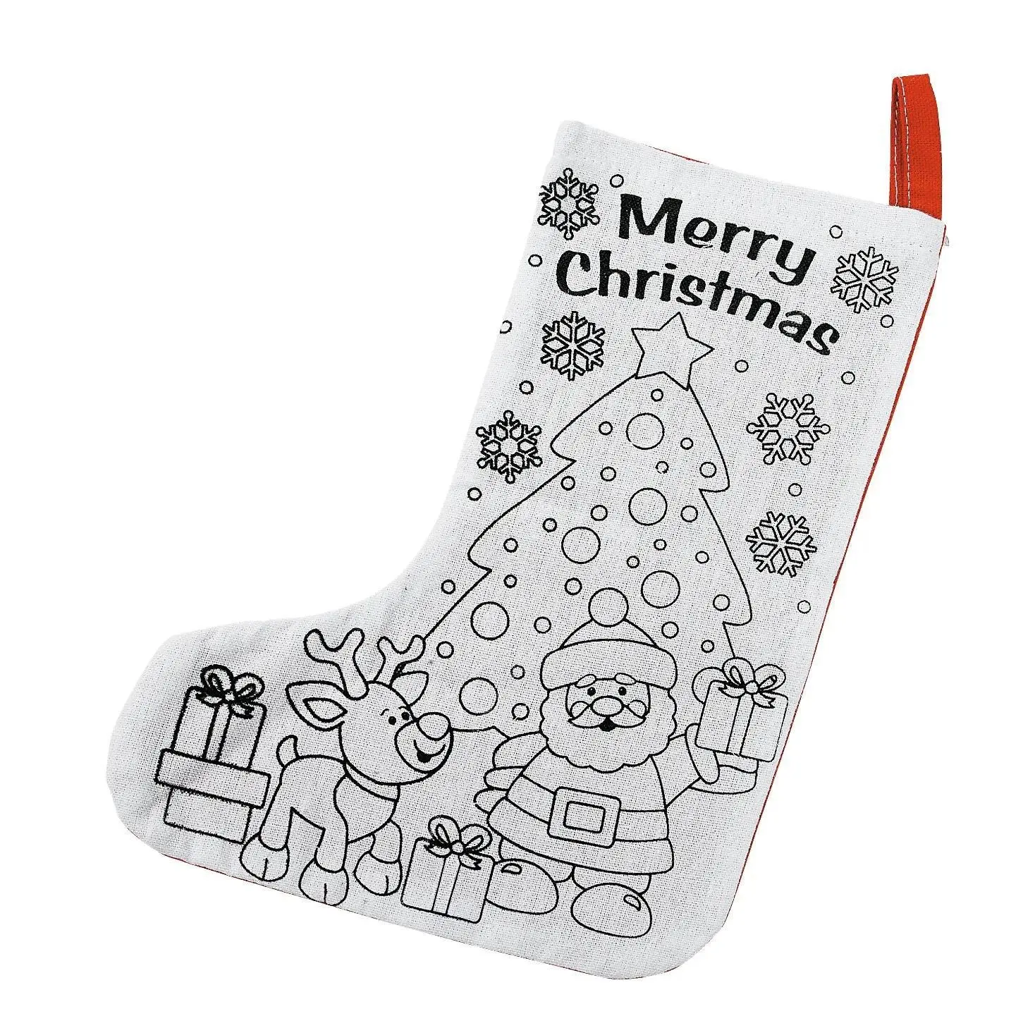 144 DIY Christmas Stockings, 7.75 x 9.75 Inch Polyester Craft Stocking Set