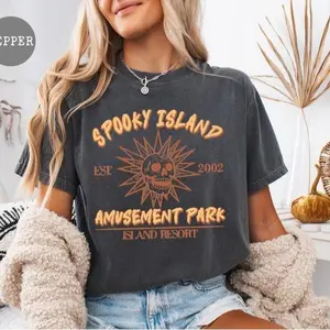 Spooky Island Comfort Colors Shirt, Halloween Nostalgia, Scooby Doo Shirt, Retro Halloween Shirt, Funny Summerween Tee, Skull Shirt
