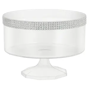 Small Rhinestone Clear Plastic Trifle Container
