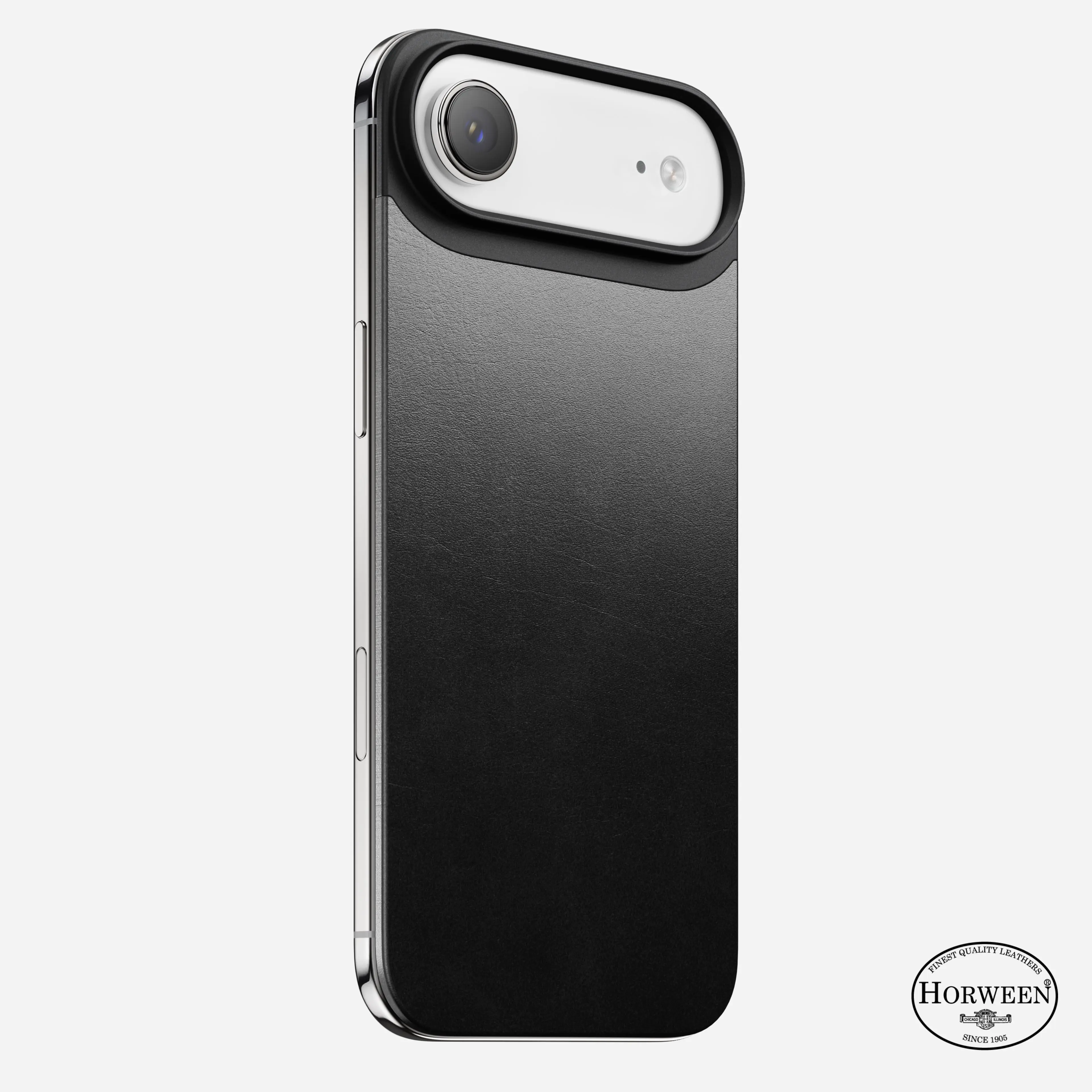 NOMAD Magnetic Protective Leather Smartphone Casing - 2.2mm Horween MagSafe Backplate, Raised Camera Ring, Qi2 Wireless Charging, Patina Finish for iPhone Air (Black, MagSafe Compatible, Mobile Device Accessories), Magsafe Compatible With Magsafe