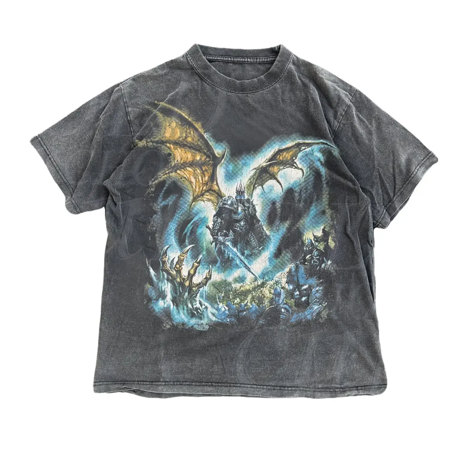 Fantasy Dragon Warrior T Shirt, Dark Knight Graphic Tee, Epic Medieval Battle Gothic Gamer Unisex Shirt Art Summer Streetwear
