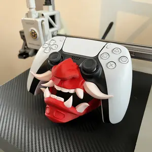 3D Demon Black Samurai Ghost Face Game Controller Stand Desktop Storage Rack Universal Bracket Support Display Stand Ornament