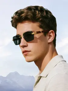 New Trendy Frameless Glasses, Unisex Casual Classic Design, Suitable for Outdoor Activities, Driving, Fishing, Hiking, Party, Gift