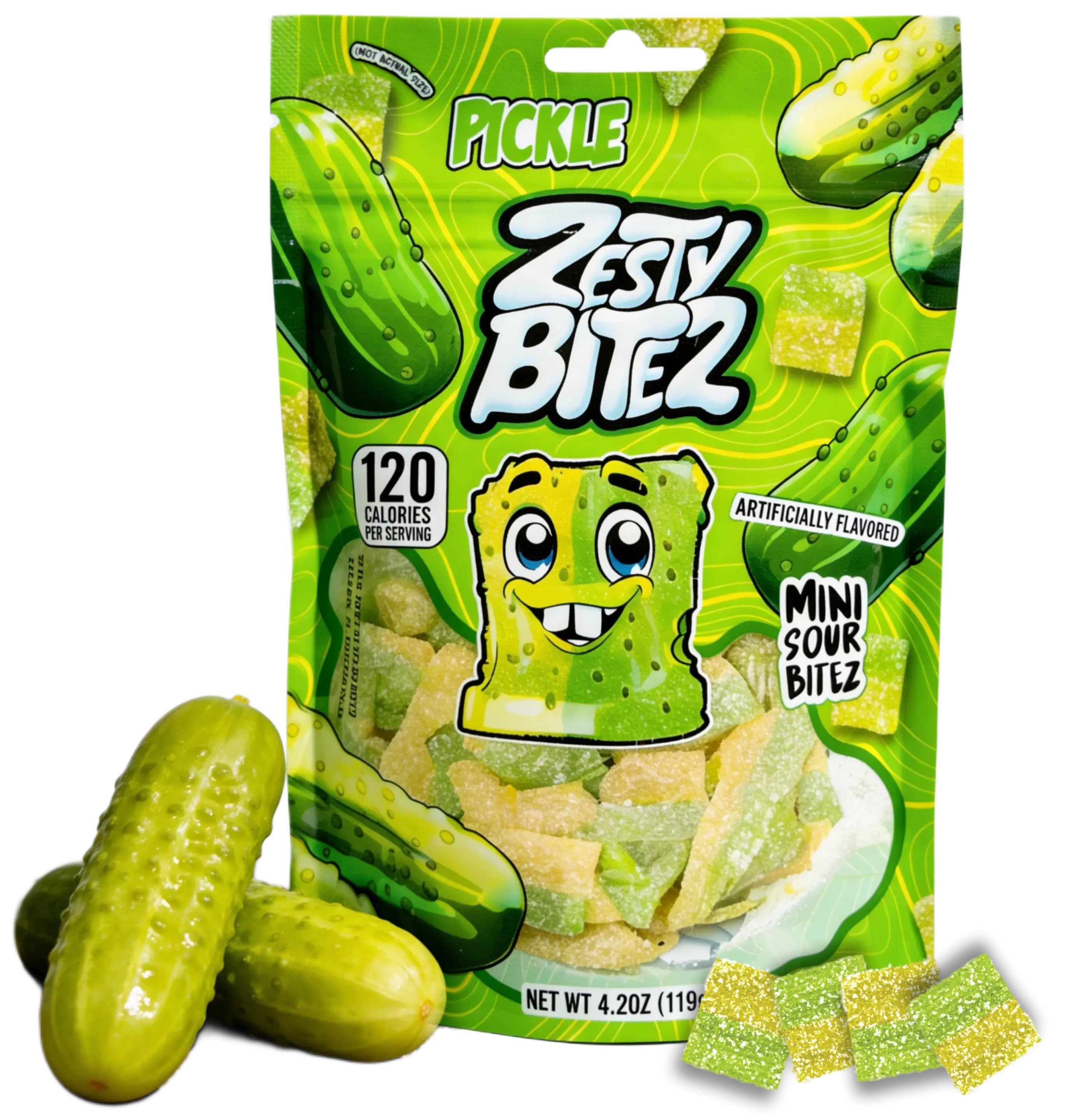 Zesty Bitez Pickle Candy 1 Pack Mini Sour Bites Zesty Bitez Pickle Candy 1 Pack Mini Sour Bites