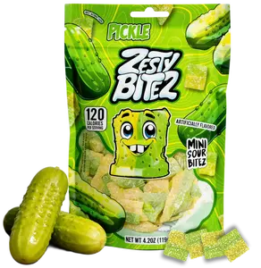 Zesty Bitez Pickle Candy 1 Pack Mini Sour Bites