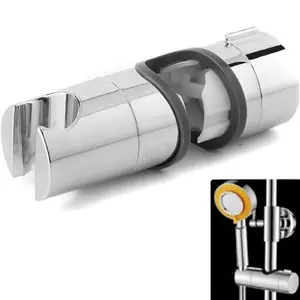 Adjustable Shower Head Holder for Sliding Rods, Fits 18-25mm Tracks, Universal Bathroom Accessory, Durable and Easy to Install
