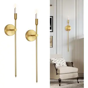 Candle Sconces Long Wall Candle Holder, Set of 2 Large Wall Candle Sconce Modern Chic  Decor for Bedroom, Dining Room, Living Room 23"
