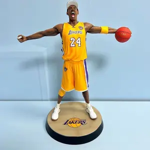 Basketball Star Kobe Figurine Black Mamba Roaring Kobe Movable Model Lakers Team Decoration