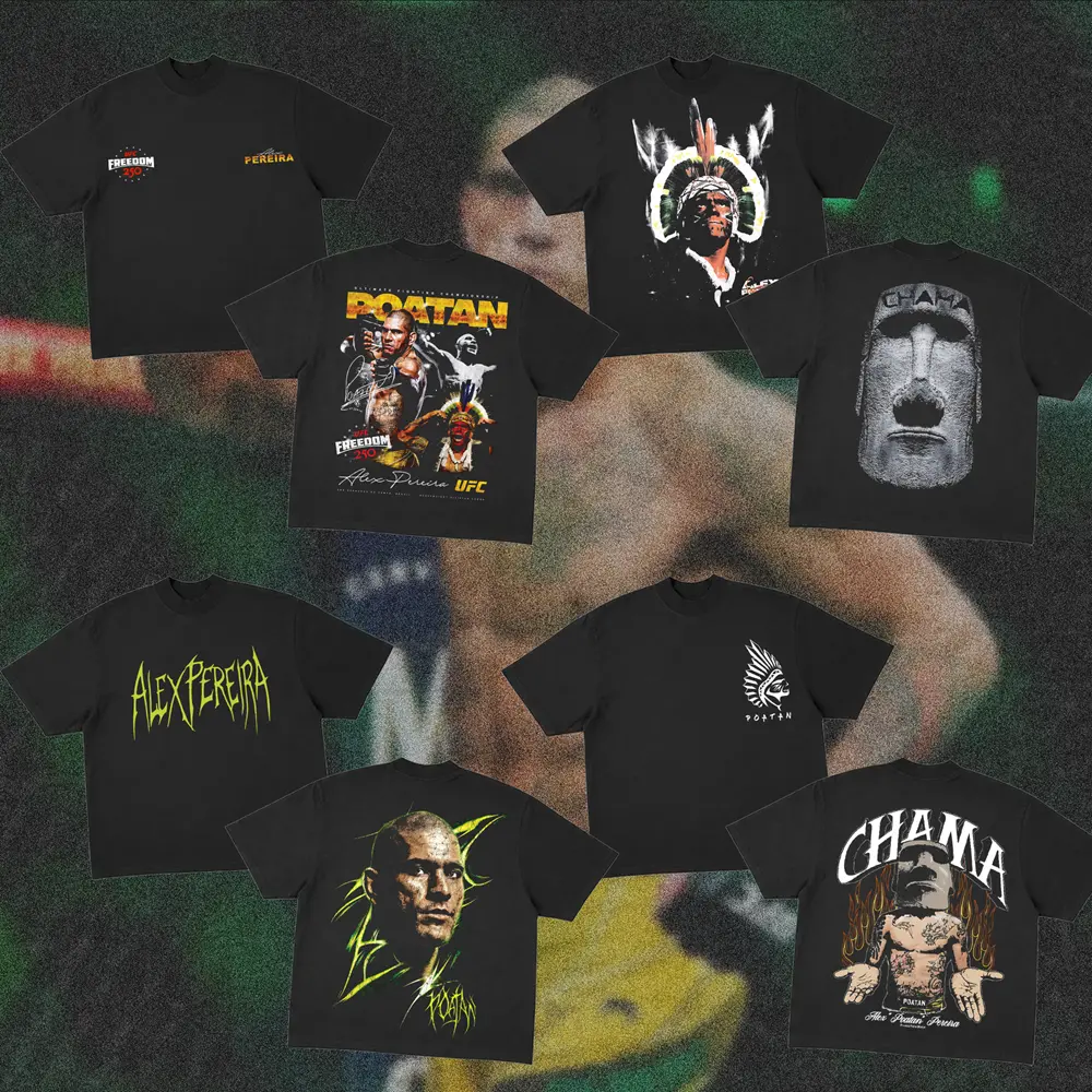 [COLLECTION] Alex Pereira UFC T-Shirt Collection, Poatan Graphic Tee, Vintage MMA Fighter Shirt, UFC Champion Streetwear, Brazilian Kickboxing Combat Tee, Heavy Cotton Fight Night Apparel, Gift for Men & Women