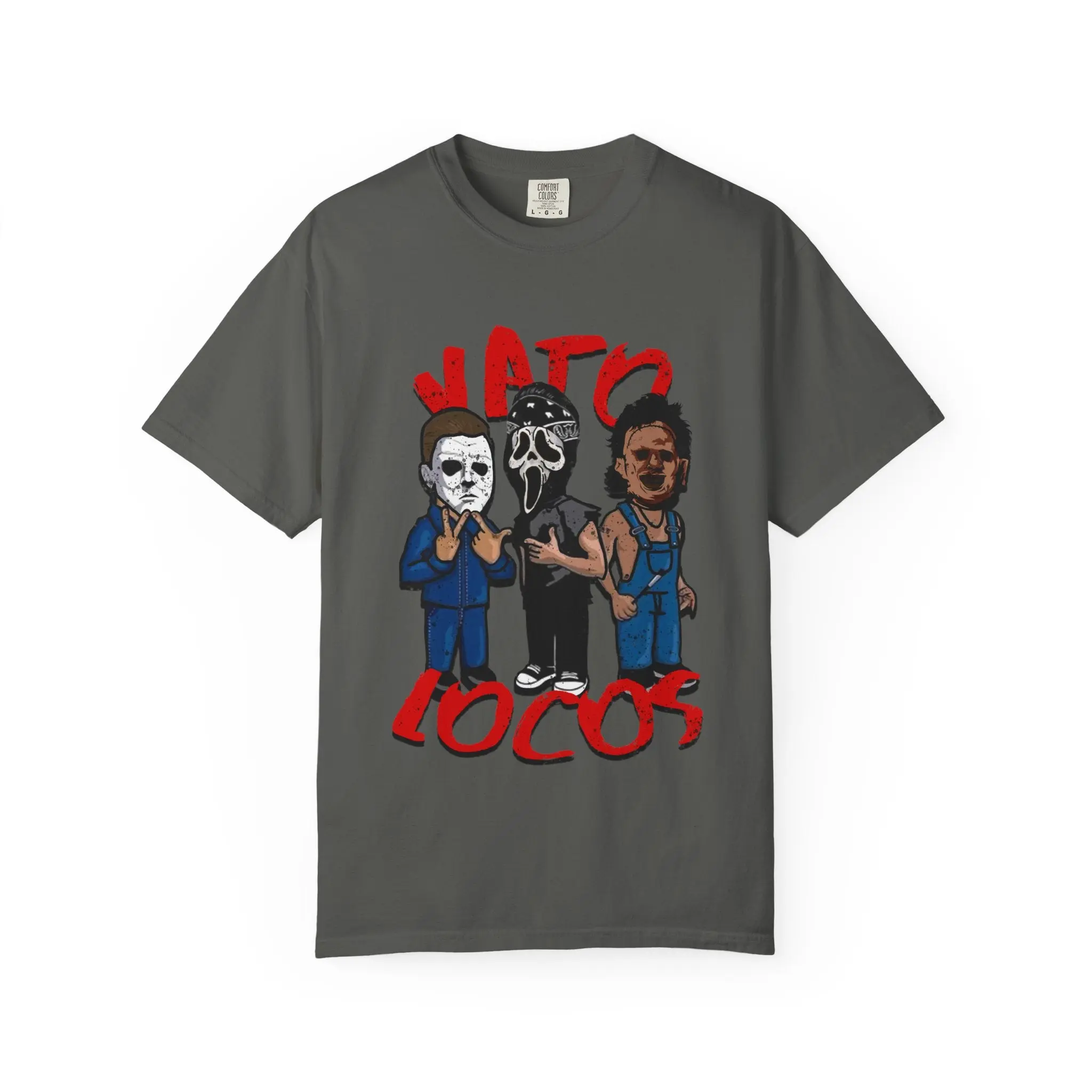 Horror Movie Masked Trio T-Shirt — "Vato Locos" Graphic Tee