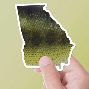 Largemouth Bass Georgia Sticker - GA Fishing Decal
