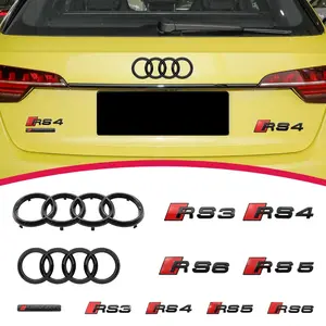 Audi RS3/4/5/6 2016–2020 ABS Reinforced Vehicle Logo - Waterproof, sunproof, scratch-resistant surface, 3D glossy electroplating effect, firmly adhered, specially molded design for RS3/4/5/6
