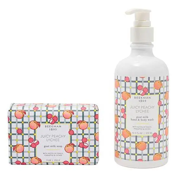 Beekman 1802 Goat Milk Body Cleansing Duo -  Peach Lychee