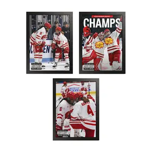 [ No Frame ] Retro Team Champion Won 2026 Poster | Women's Ice Hockey National Champions Locker Room Decor | Posters Gifts