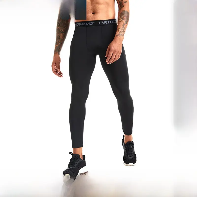 Men's Sports Compression Pants Quick-Dry Breathable Sports Leggings Basketball Soccer Training Elastic Compression Pants