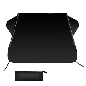 Windshield Cover for Winter 420D Oxford for Cars Trucks Vans Waterproof Windproof Winter Frost Ice Removal Sunshade 65x47.2 Inches Windshield Snow Cover Vans Car Sun Visor All-Season Protection
