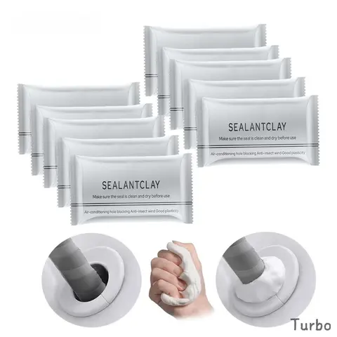 30g Waterproof Adhesive Sealant Mastic, 10 Bags Pipe Repair Putty for Wall Hole Filling, Drain & Air Conditioning Connection Sealing, Odor Blocking Wall Repair Mud