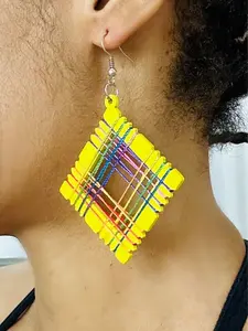 Tatiana Wood Threaded Drop Earrings