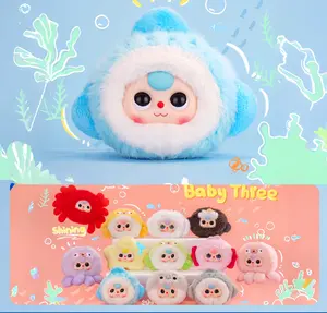 BABY THREE Series 2: Ocean Friends Plush Blind Box，Bunny Plush Dolls，Soft Furry Collectibles，Backpack or clothing decoration，Stuffed Animal
