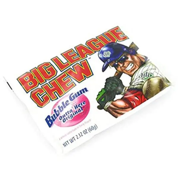 Big League Chew Original Bubble Gum Outta Here 12 Count Pack of 12 US Product Snack Flavor