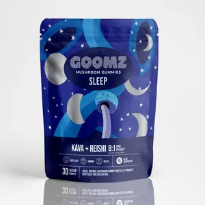 GOOMZ Sleep Mushroom Gummies - Blue Raspberry Flavor - Natural (30 Count) Snack