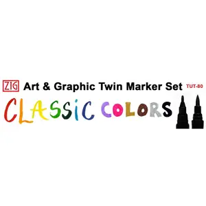 Zig Art & Graphic Twin Marker Set of 13, Classic