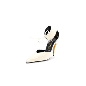 Pre-owned Gucci Women's Laced Up Ankle Cuff Pumps Suede by Rebag