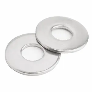 1/2" x 1.062" OD Flat Washer, 18-8 (304) Stainless Steel Washers Flat for  and Screws, 25 count