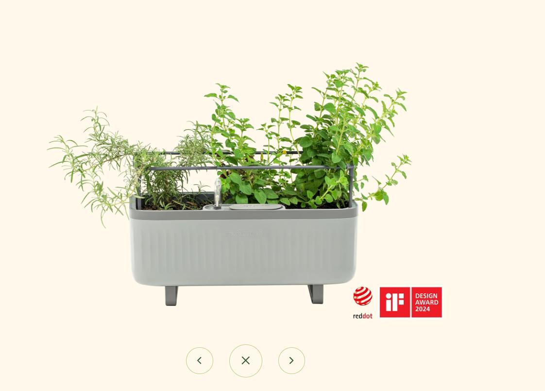 Vego Garden Herb Indoor Plant Box Self Watering Planters Pots with Trellis for Kitchen Window Sill or Countertop Plants Cage Modern & Breathable Design