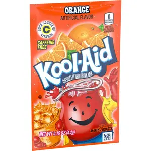 Kool-Aid Unsweetened Orange Fruit Drink Mix, 48-Count, 15 oz