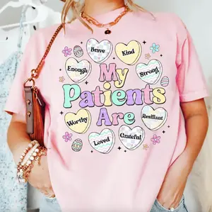 Nurse Candy Hearts Easter Sweatshirt T-Shirt, Happy Easter Day Tee, My Patients Are Hoodie, Easter Nurse Gift, Cna Tee, Easter Doctor Sweater, Nursing