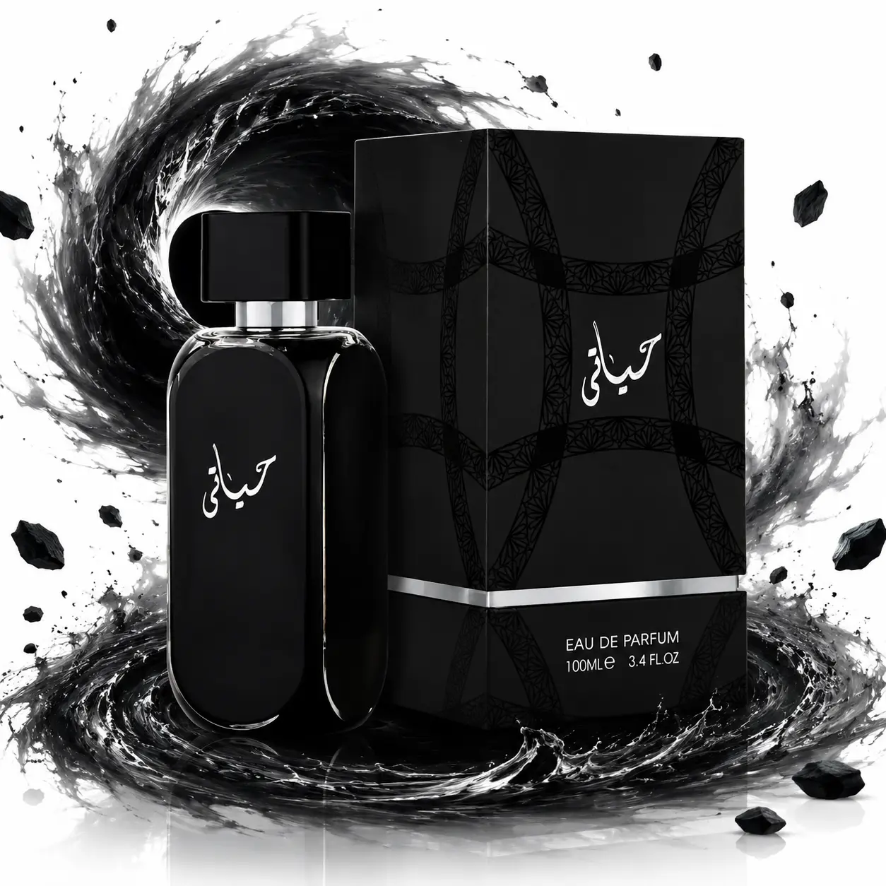 Black Eau De Parfum Spray 100ml / 3.4 oz Long Lasting Arabic Fragrance Cologne for Men and Women Fresh Unisex Perfume Gift