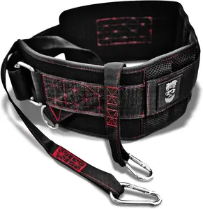 Ultimate Dip Belt | Secure Closure - No Sliding Down | Structured  Support | 45-Angle Rings - Comfort Dip Position | 40 Strap & 2 Snap Hooks - for Dips, Pull Ups, Squats, Weight Lifting