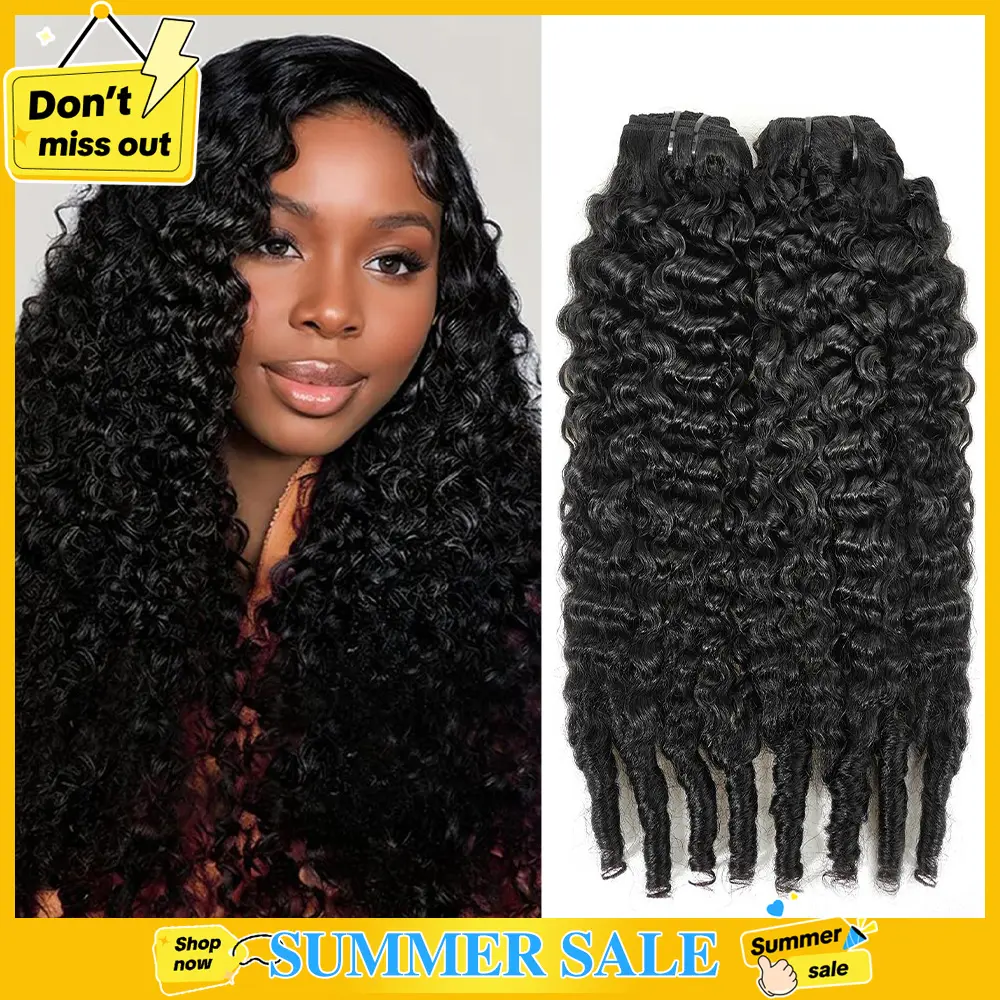 [Special Offer] STERLY 16A 100% Raw Virgin Brazilian Human Hair Burmese Curly Bundles Unprocessed Remy Hair Weave Sew In/Quick Viral Hair Bundles Beginner Friendly Body Wave Bundles Natural Black Water Wave Bundles #tiktokshopmemorialday