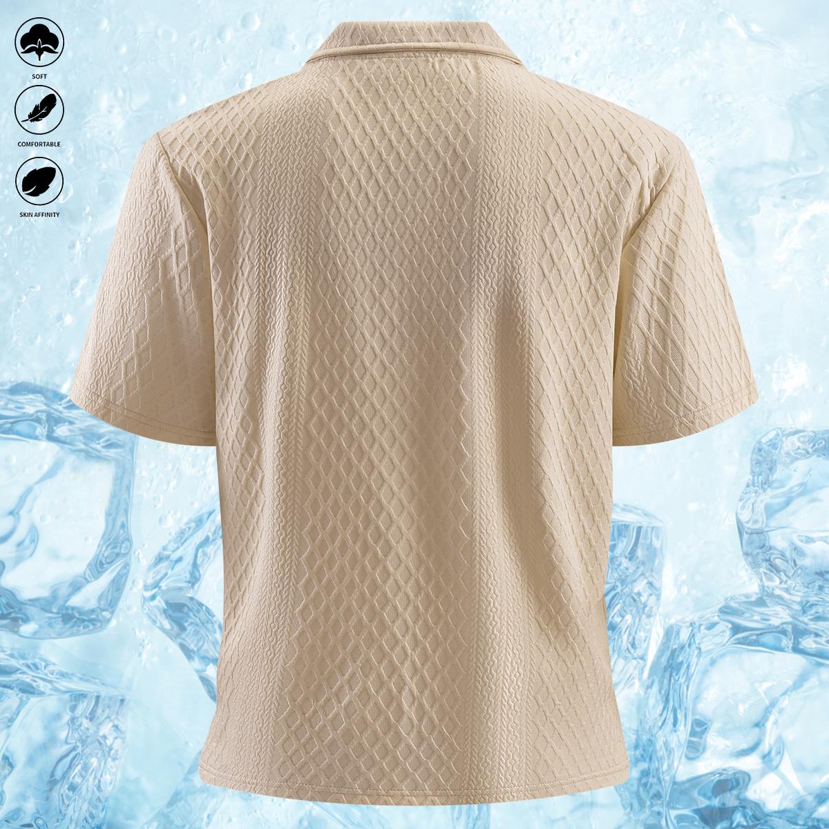 Men's Summer Casual Sports Suit Polo Shirt Short Sleeve and Drawstring Pocket Shorts