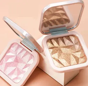 Sandagy Glow Highlighter Palette - 12 Vegan Shades, Chunky Golden Peach, Buildable Shimmer, Lightweight Long-Wearing Formula for Face & Body