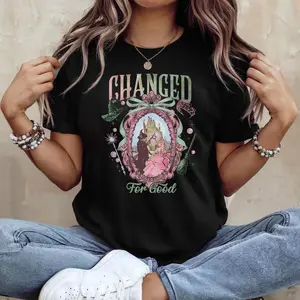 Wicked Changed For Good Witch Sweatshirt, Pink and Green Musical Shirt, Elphaba and Glinda Wicked Sweater, Gravity Broomstick Magic Wand Hoodie, Musical Movie Fan Gift