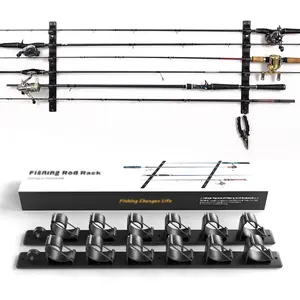 Wall Mount Fishing Rod Holders,Horizontal/Ceiling Fishing Pole Storage Rack for Garage