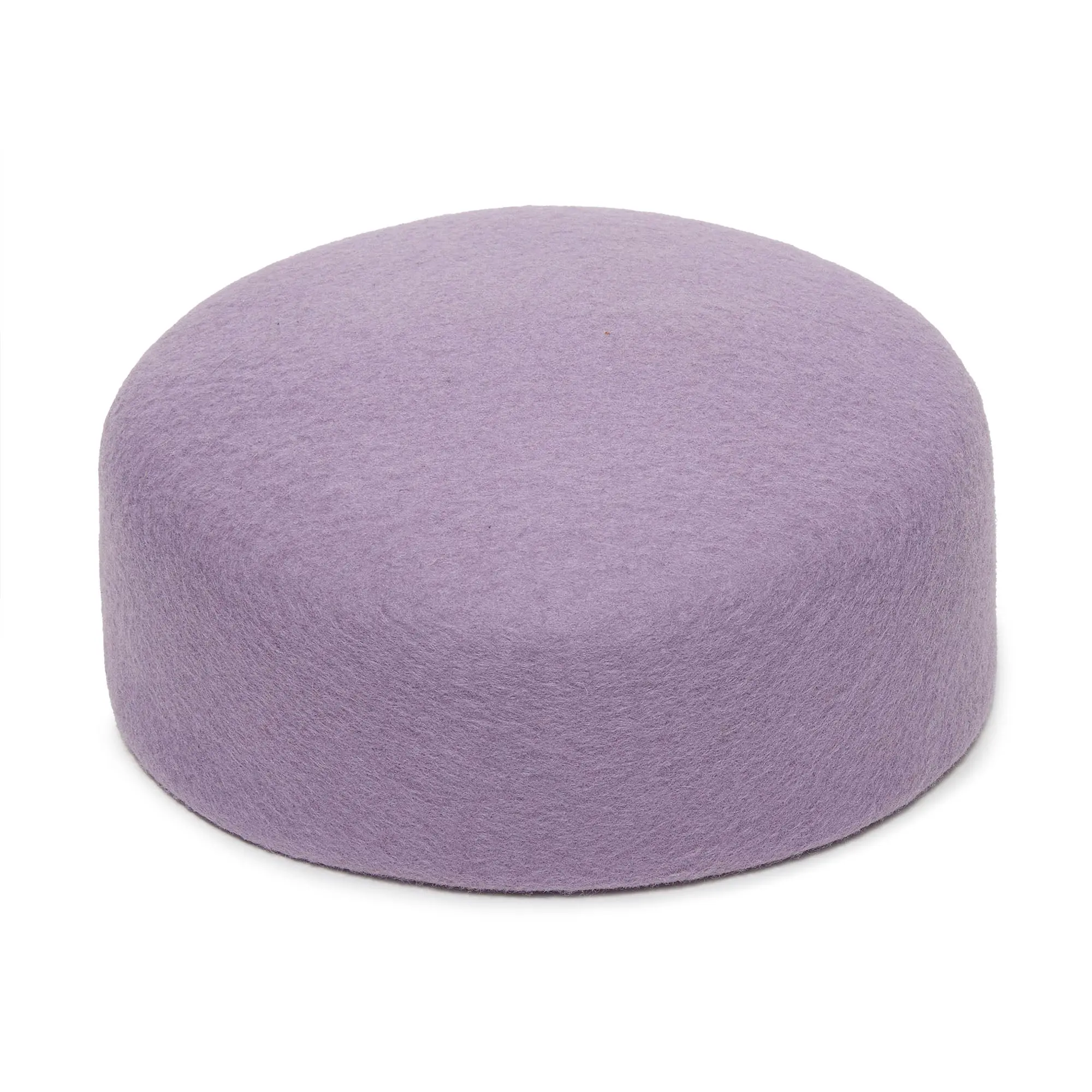 LAVENDER WOOL FELT PILLBOX HAT