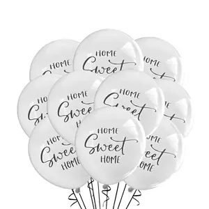 Home Sweet Home Balloons 12 Count Standard 12 Inch Latex for Housewarming Party Real Estate Open House New Home Owners Decorations