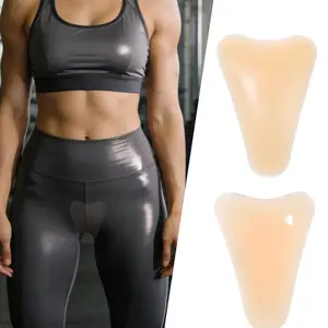 Silicone Invisible Thong Panty Liners, Bikini Adhesive Pads, Yoga Sports Women's Anti-Exposure, Intimate Protection Pads Privacy Protectors for Yoga Pants and Tennis Skirts Comfortable Fit for Active-wear