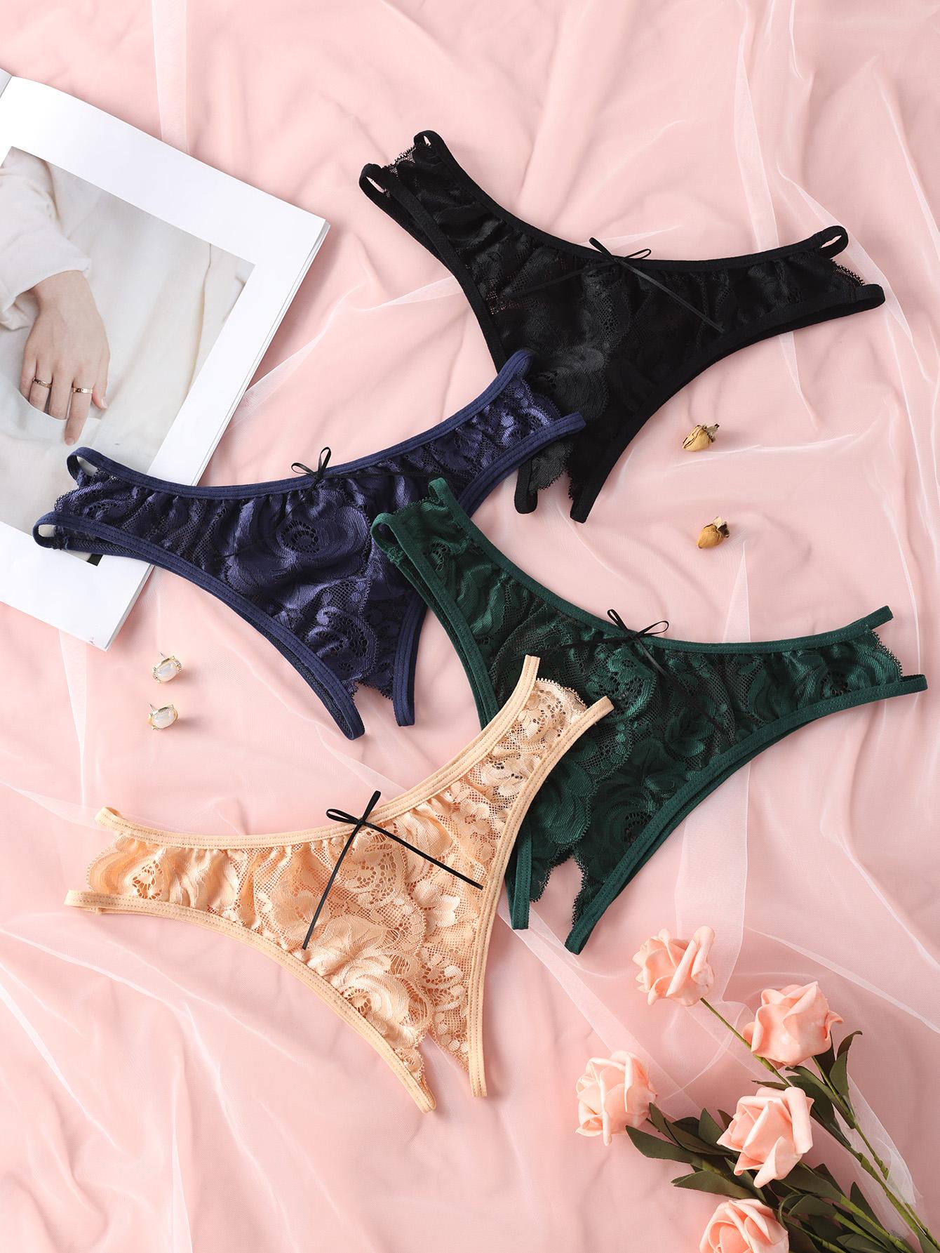 Hotcom Women's Sexy Panties Popular Style  Crotchless Design Showing Curves Ideal for Home Wear Comfortable Everyday Underwear