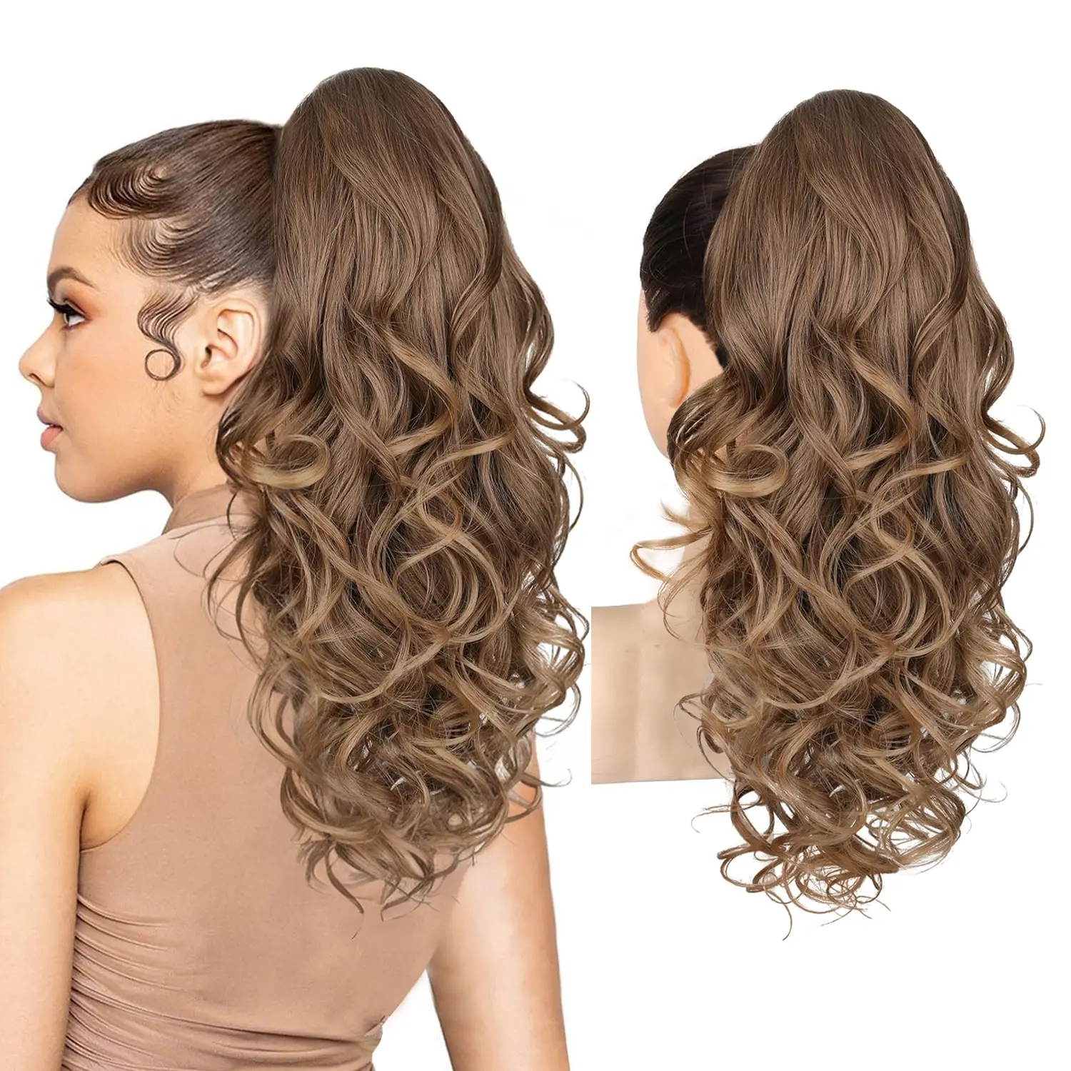 18inch Dark Ash Blonde with Golden Ends